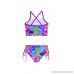 PattyCandy Little Girls Toddlers Hawaiian Floral Pattern on Kids Two-Piece Swimsuit Sizes 2-16 Pink & Blue B07D7TLDYV